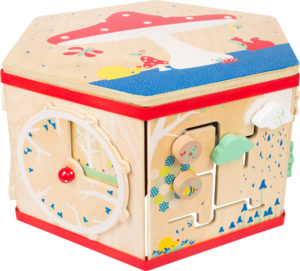 Cube motricité jeux adresse bois